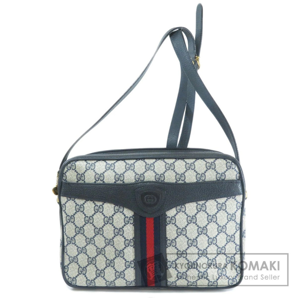 Gucci Sherry Line shoulder bag navy blue canvas interlocking GG